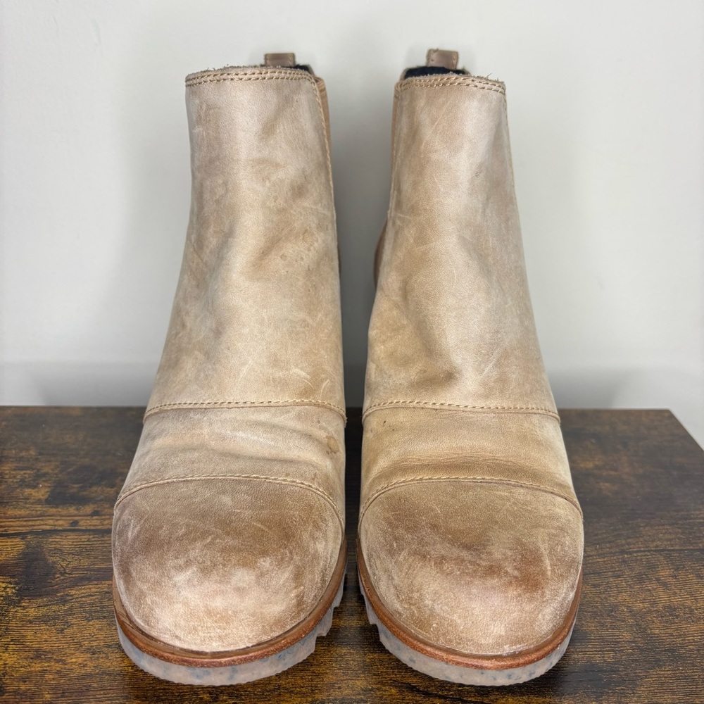 Sorel Lea Wedge Joan Of Arctic Elk Womens Bootie Ankle Shoe Size 8 Brown - Picture 5 of 8